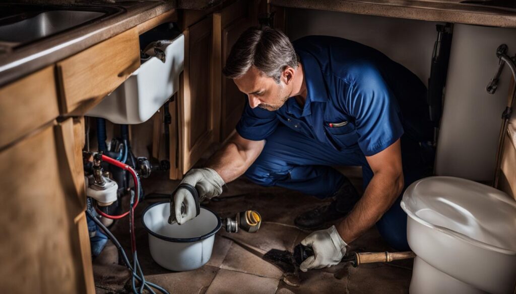 professional kitchen sink leak plumbing